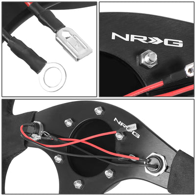 320mm Flat Bottom Zero Dish Leather Steering Wheel <br> Fits with 6 X 70mm Bolt Pattern