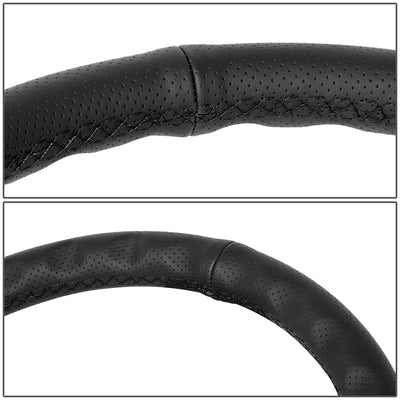 350mm 2.5in. Deep Perforated Leather Steering Wheel <br> Fits with 6 X 70mm Bolt Pattern