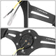 350mm 2.5in. Deep Perforated Leather Steering Wheel <br> Fits with 6 X 70mm Bolt Pattern