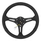 350mm 2.5in. Deep Perforated Leather Steering Wheel <br> Fits with 6 X 70mm Bolt Pattern