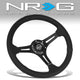 350mm 2.5in. Deep Perforated Leather Steering Wheel <br> Fits with 6 X 70mm Bolt Pattern