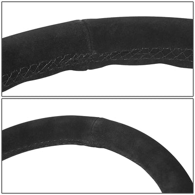 350mm 2.5in. Deep Suede Leather Steering Wheel <br> Fits with 6 X 70mm Bolt Pattern