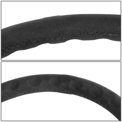 350mm 2.5in. Deep Alcantara Wrapped Steering Wheel <br> Fits with 6 X 70mm Bolt Pattern