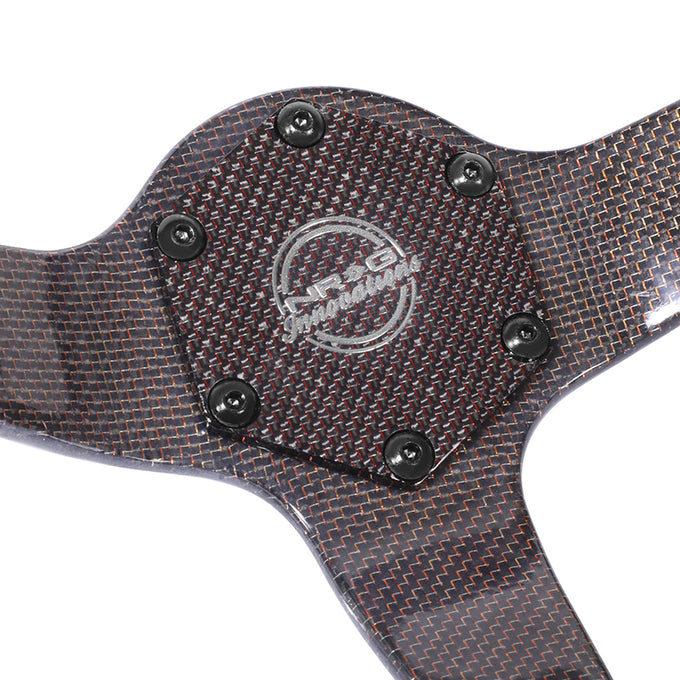 350mm 3in. Deep Black Leather Steering Wheel <br> Fits with 6 X 70mm Bolt Pattern