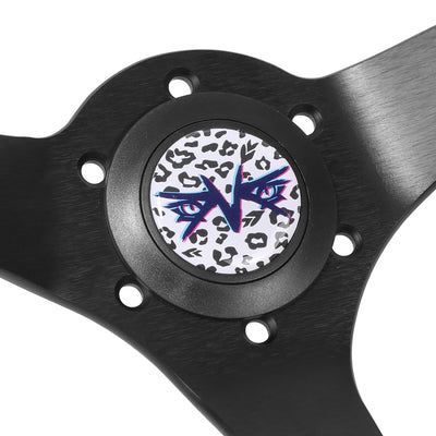 350mm 3in. Dish Vegan Micro Fiber Steering Wheel <br> Fits with 6 X 70mm Bolt Pattern