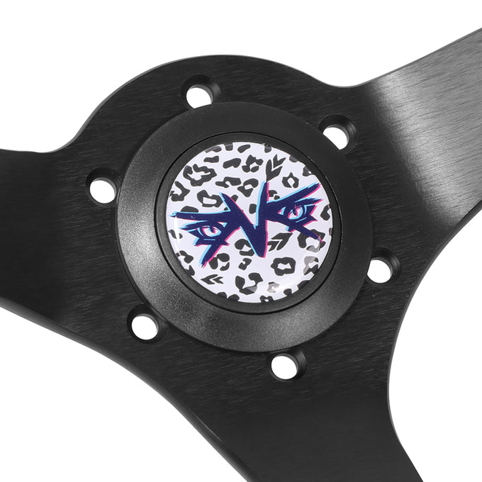 350mm 3in. Dish Vegan Micro Fiber Steering Wheel <br> Fits with 6 X 70mm Bolt Pattern