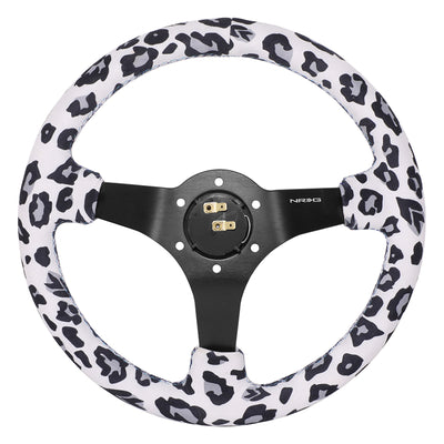 350mm 3in. Dish Vegan Micro Fiber Steering Wheel <br> Fits with 6 X 70mm Bolt Pattern