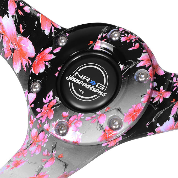 350mm 3in. Dish Suede Leather Wrapped Steering Wheel <br> Fits with 6 X 70mm Bolt Pattern