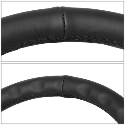 350mm 3in. Dish Leather Wrapped Steering Wheel <br> Fits with 6 X 70mm Bolt Pattern