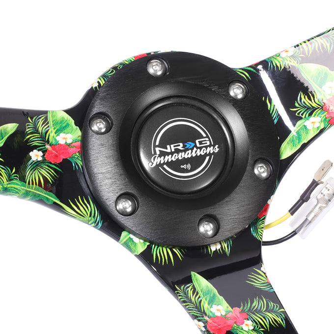 350mm 3in. Dish Suede Leather Steering Wheel <br> Fits with 6 X 70mm Bolt Pattern