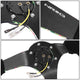 350mm 3in. Dish Suede Leather Steering Wheel <br> Fits with 6 X 70mm Bolt Pattern