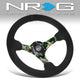 350mm 3in. Dish Suede Leather Steering Wheel <br> Fits with 6 X 70mm Bolt Pattern