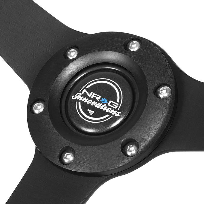 350mm 1.5 in. Deep Perforated Leather Steering Wheel <br> Fits with 6 X 70mm Bolt Pattern