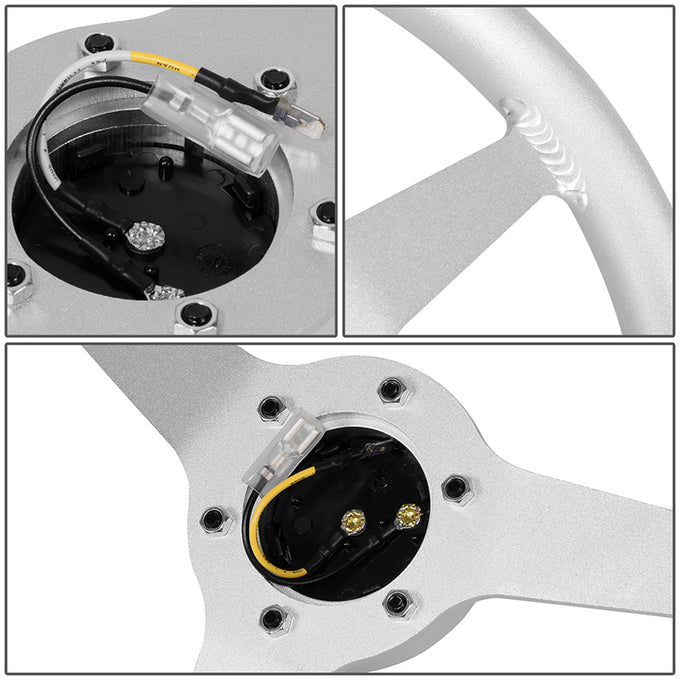 330mm 1 in. Dish Racing Steering Wheel <br> Fits with 6 X 70mm Bolt Pattern