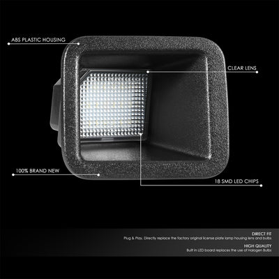 White LED License Plate Lights <br>17-22 Ford F-250 - F-450 Super Duty