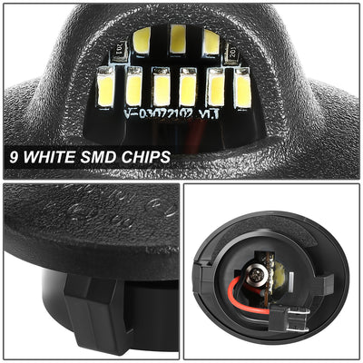 White LED License Plate Lights <br>99-16 Ford F-250 -F-550 Super Duty, 97-03 Ford F-150 F-250