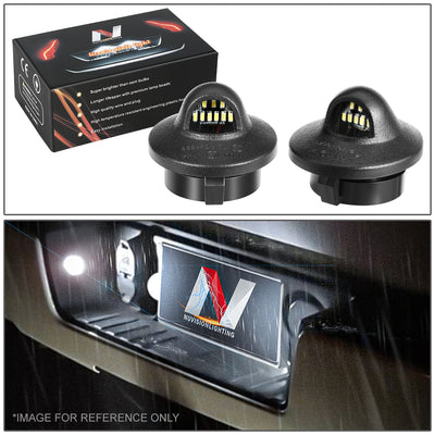 White LED License Plate Lights <br>99-16 Ford F-250 -F-550 Super Duty, 97-03 Ford F-150 F-250