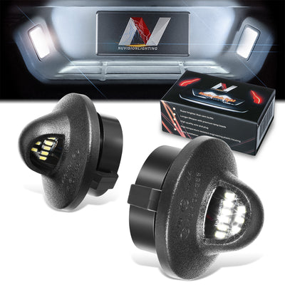White LED License Plate Lights <br>99-16 Ford F-250 -F-550 Super Duty, 97-03 Ford F-150 F-250