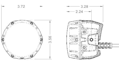 Quatro 4in. Offroad White LED Lights
