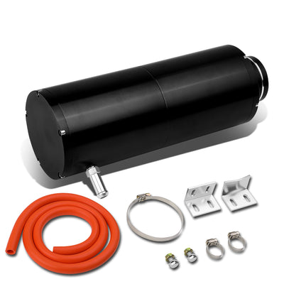 Universal Aluminum 3/8 in. Barb Coolant Recovery Overflow Tank - 8.5 in. x 3 in.