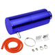 Universal Aluminum 3/8 in. Barb Coolant Recovery Overflow Tank - 8.5 in. x 3 in.
