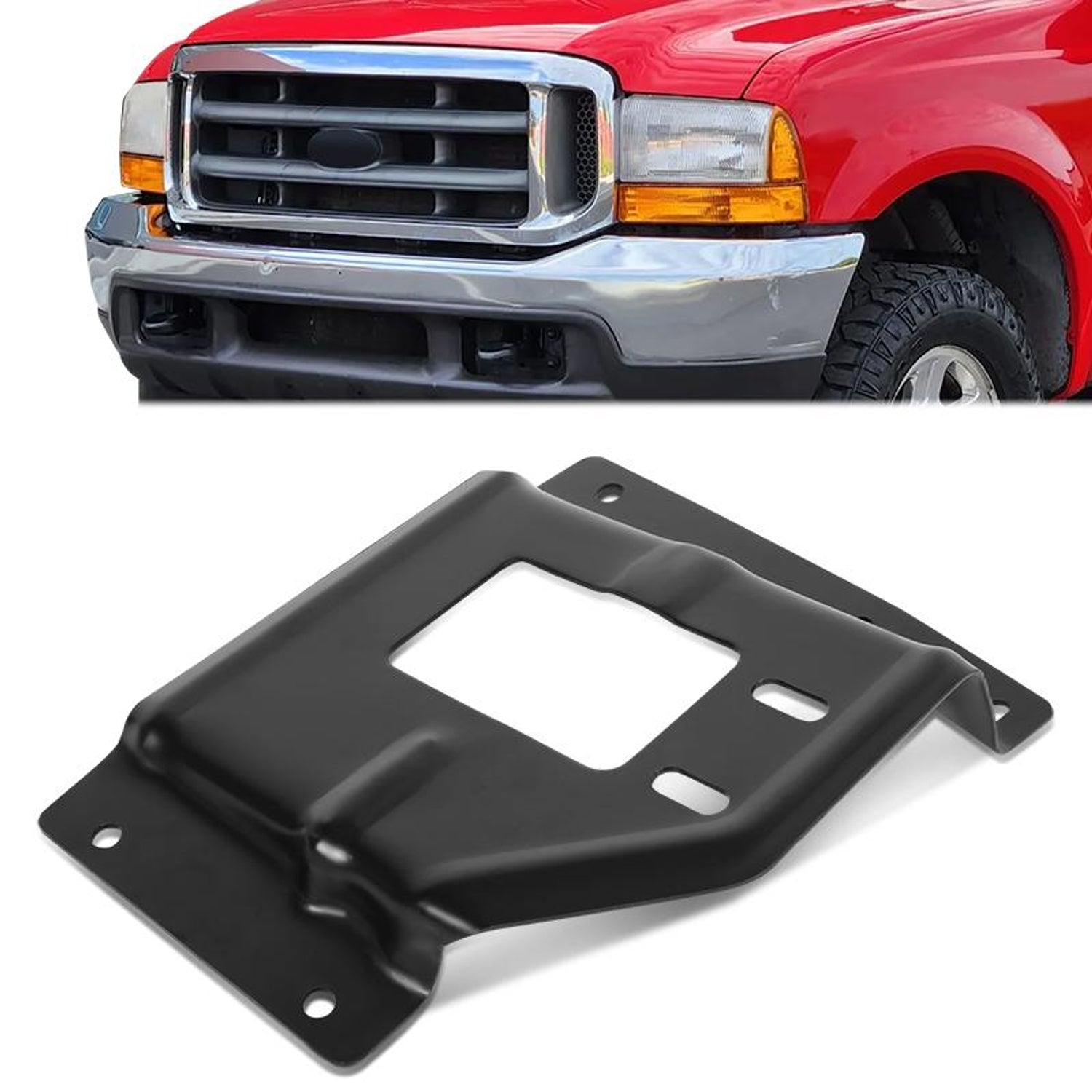 Front Left Bumper Mounting Plate <br> 99-00 Ford F-250 F-350 Super Duty, 2000 Excursion