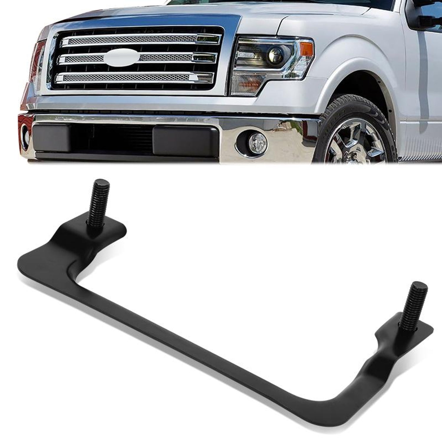 Front Left Bumper Stud Plate Bracket <br> 09-14 Ford F-150