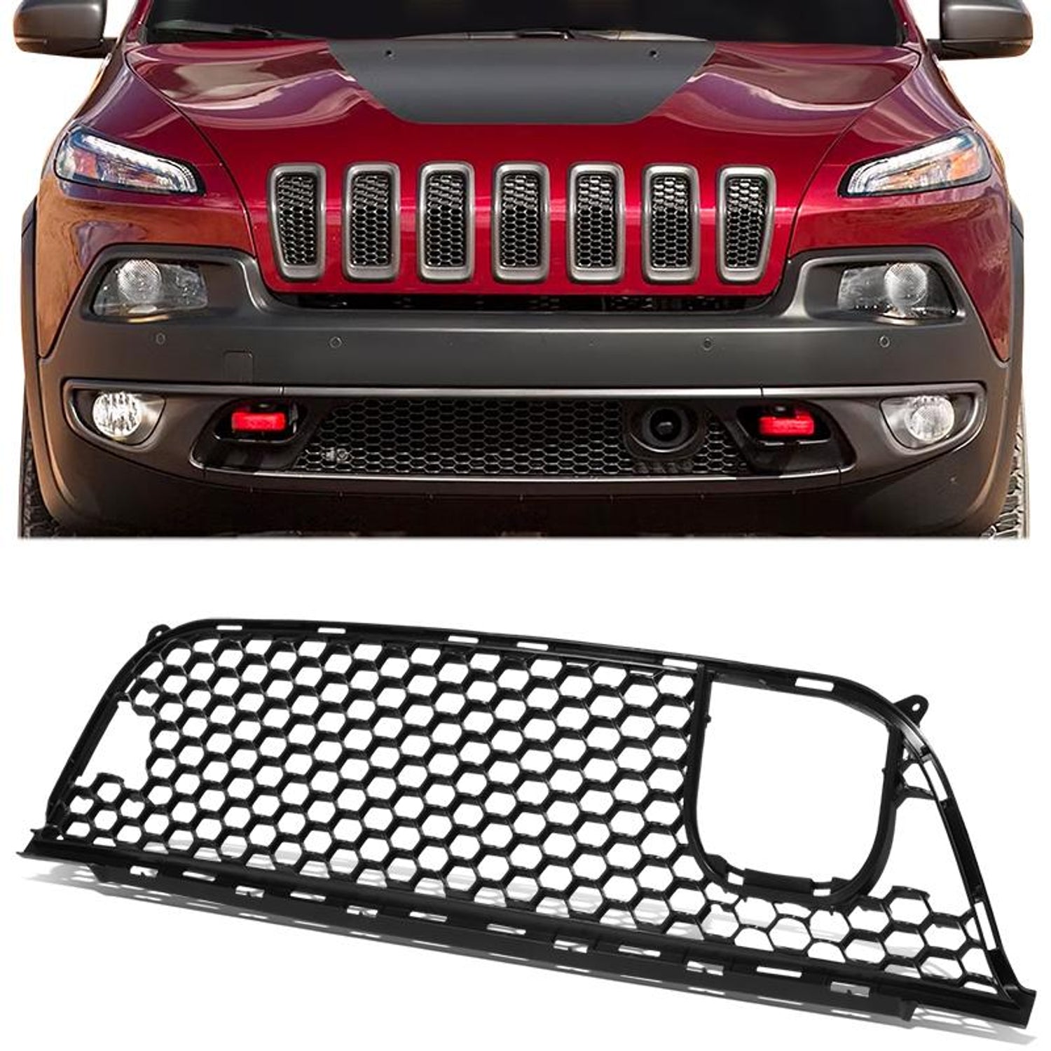 Factory Style Front Lower Bumper Grille <br> 14-18 Jeep Cherokee