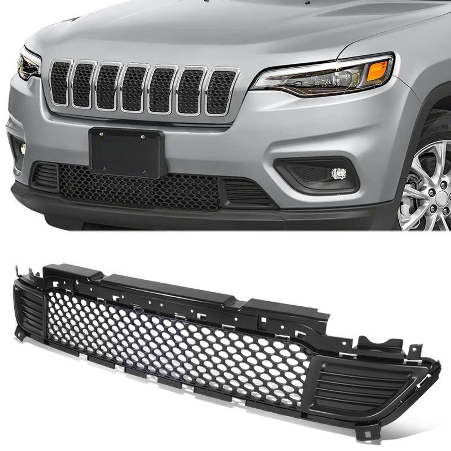 Factory Style Front Lower Bumper Grille <br> 19-23 Jeep Cherokee