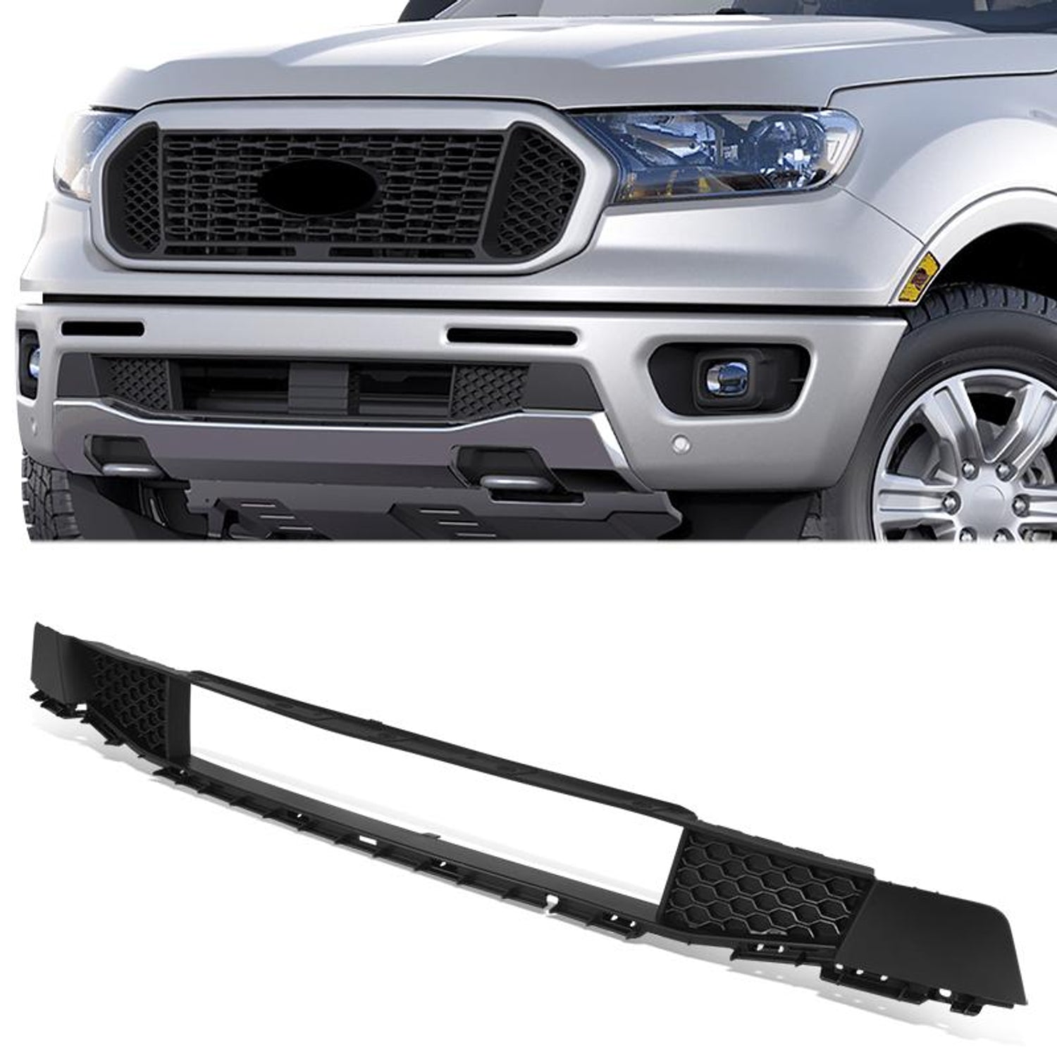 Factory Style Front Bumper Grille <br> 19-23 Ford Ranger