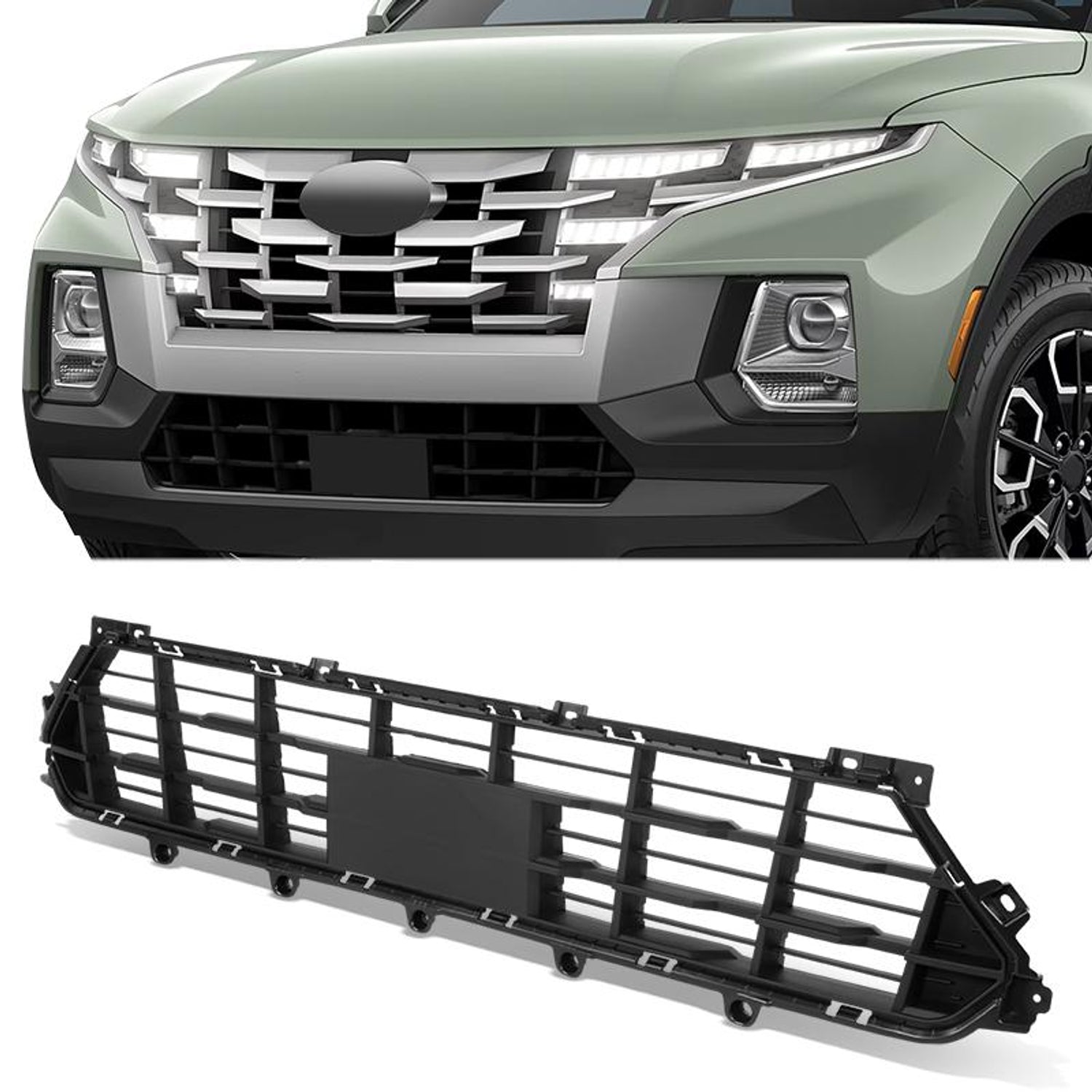 Factory Style Front Bumper Grille <br> 22-24 Hyundai Santa Cruz