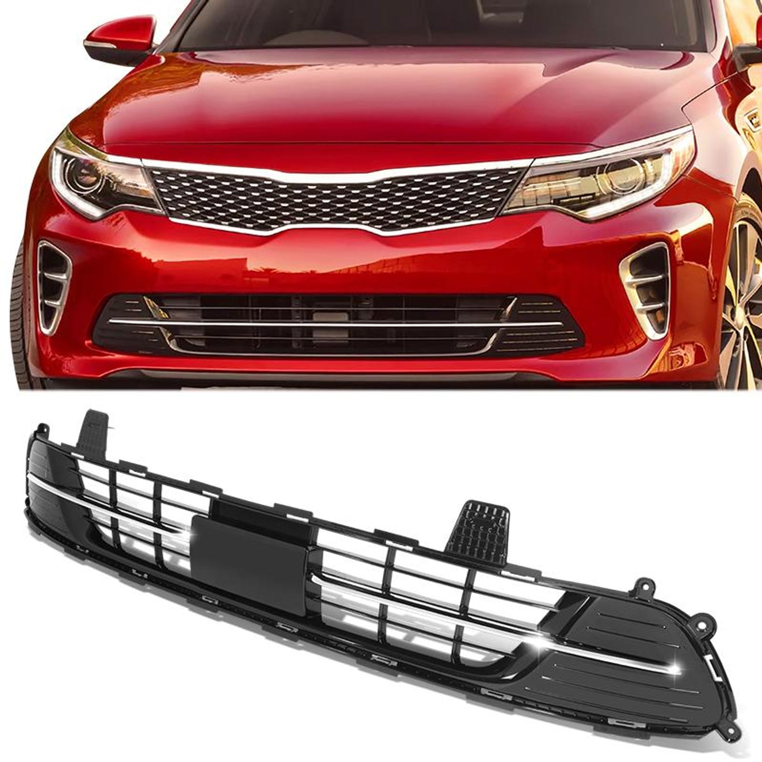 Factory Style Front Lower Bumper Grille <br> 16-18 Kia Optima