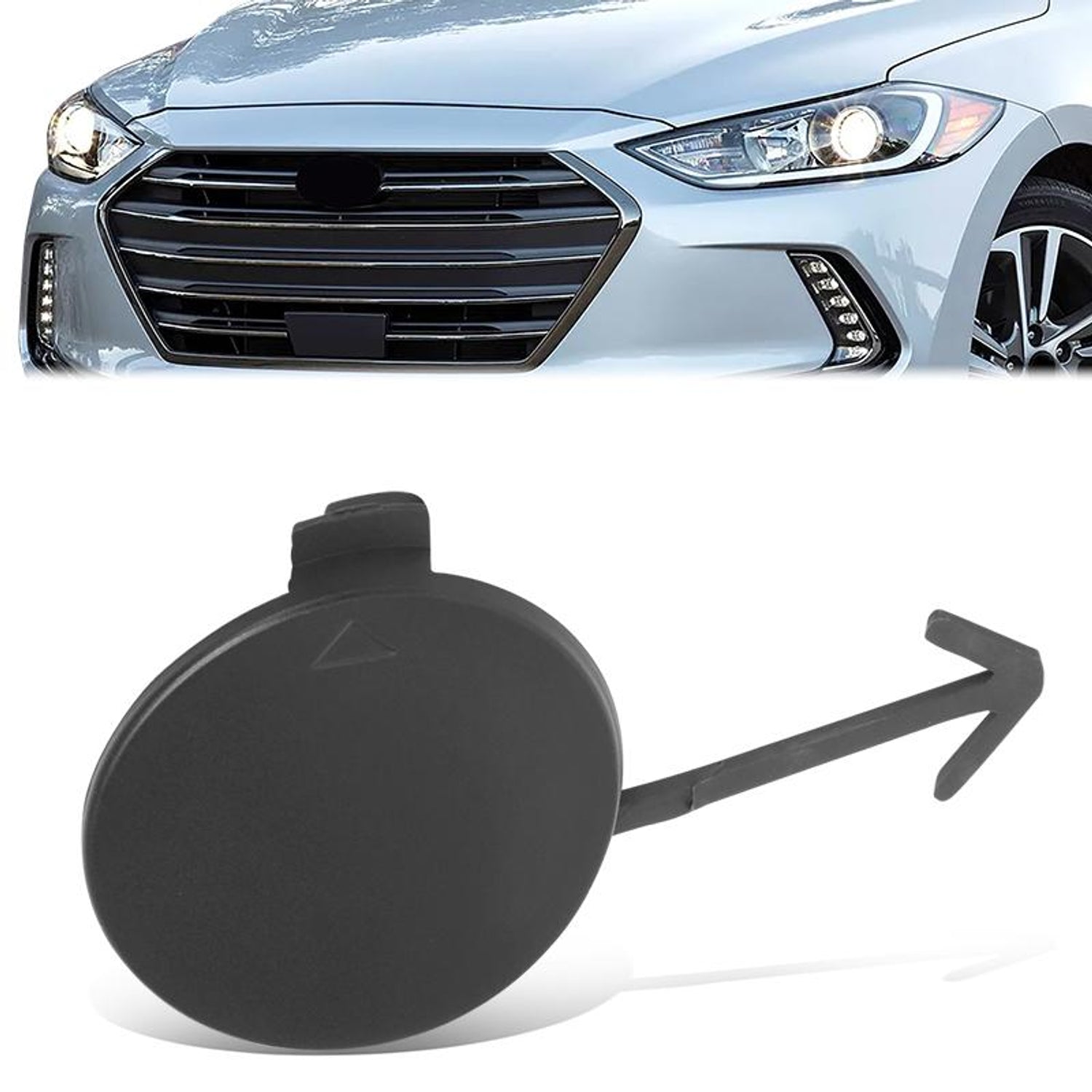 Front Bumper Tow Hook Cover <br> 17-18 Hyundai Elantra