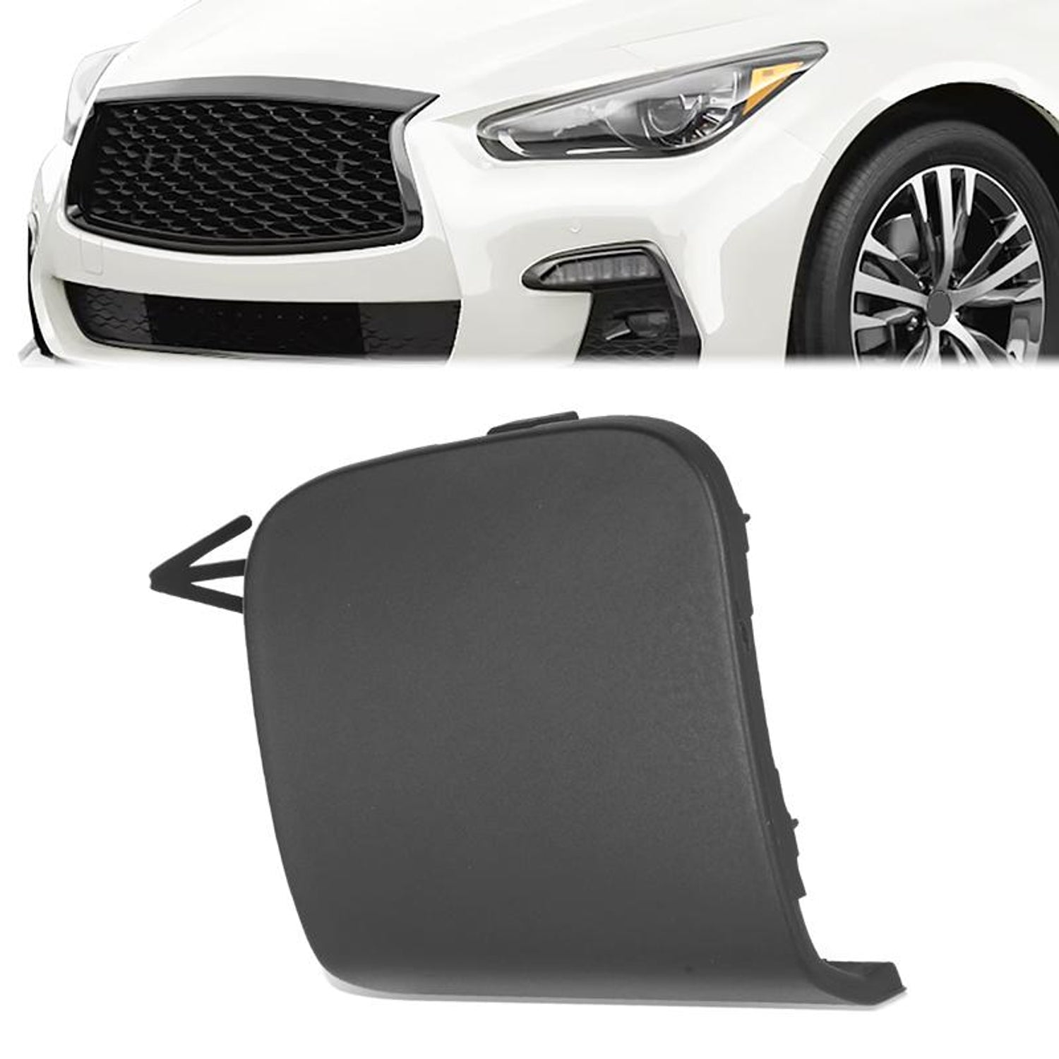 Rear Bumper Tow Hook Cover <br> 18-24 Infiniti Q50
