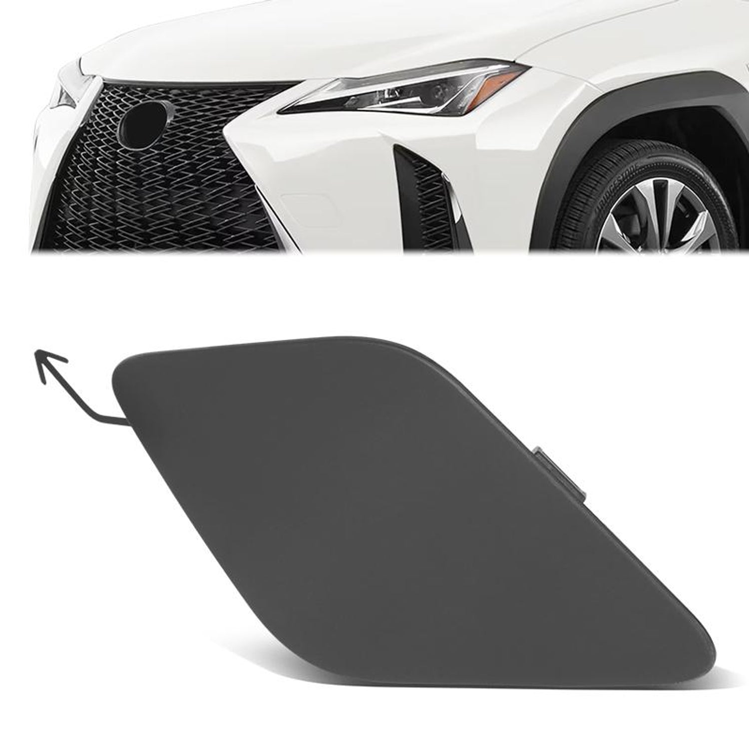 Front Left Bumper Tow Hook Cover <br> 18-20 Acura TLX