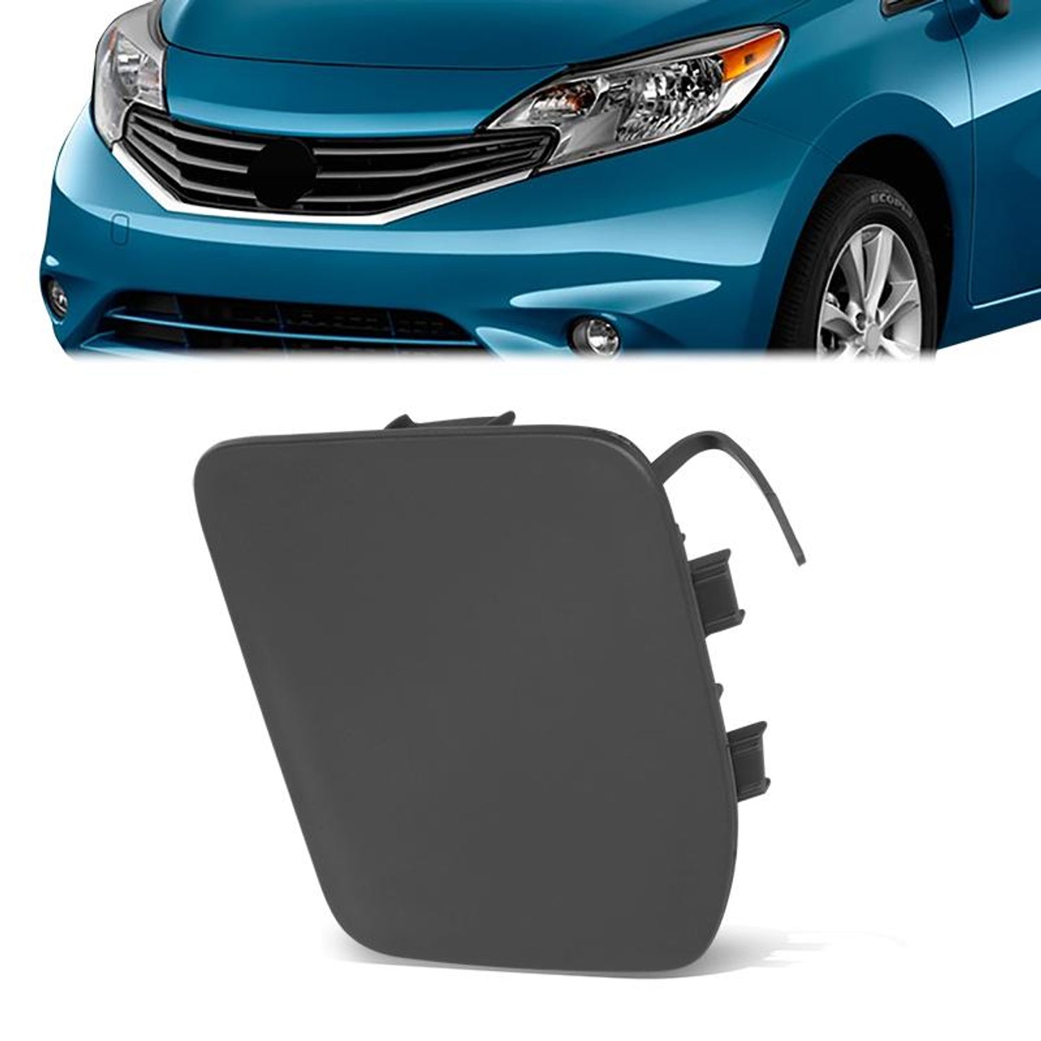 Front Bumper Tow Hook Cover <br> 15-19 Nissan Versa