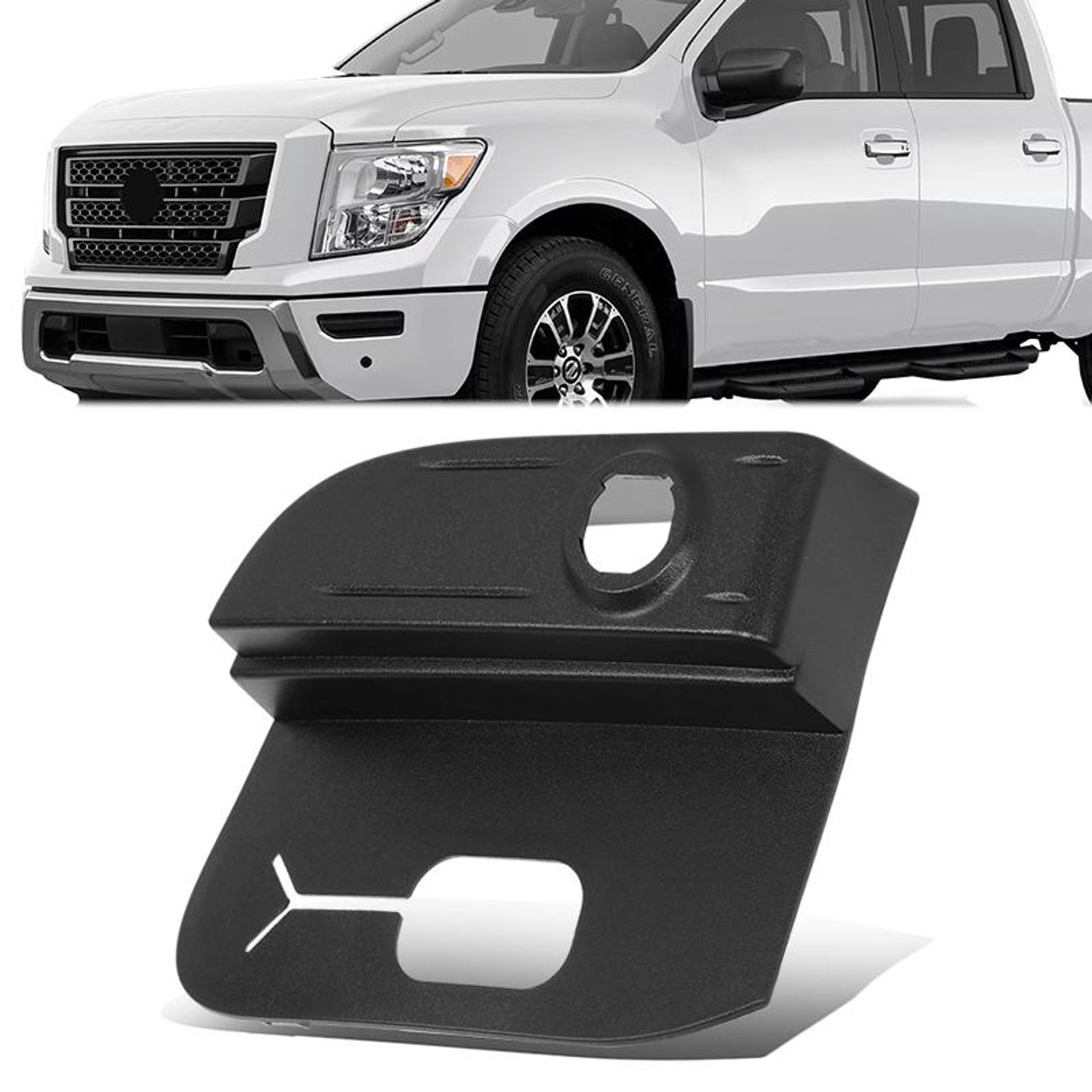 Front Right Bumper Tow Hook Cover <br> 17-19 Nissan Titan