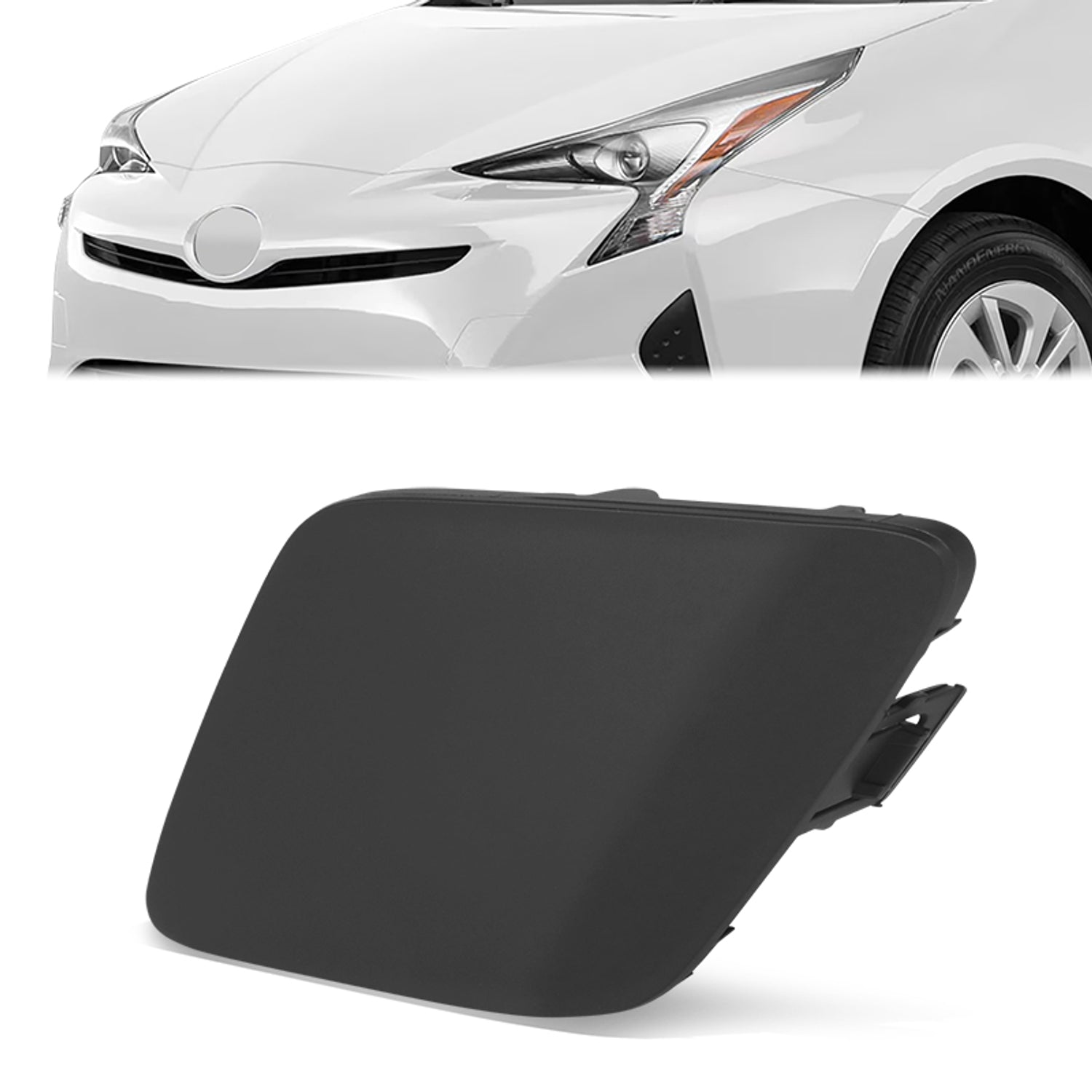 Front Left Bumper Tow Hook Cover <br> 16-18 Toyota Prius