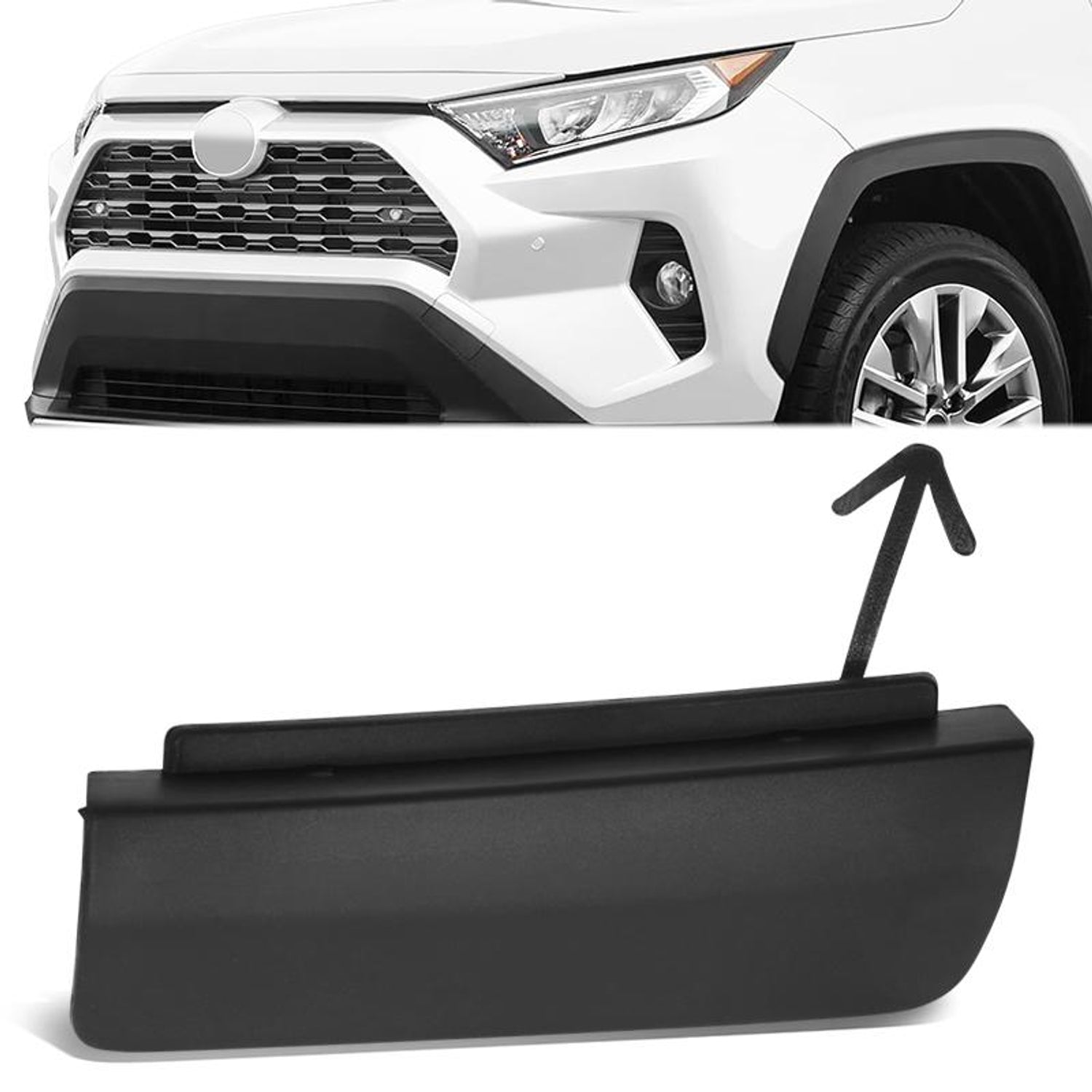 Front Right Side Bumper Upper Tow Hook Cover <br> 19-25 Toyota Rav4