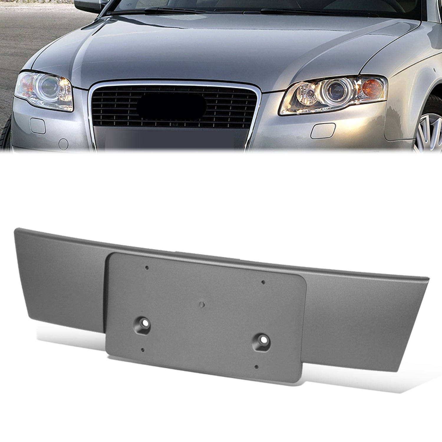 Factory Style Front License Plate Bracket <br> 05-09 Audi A4 S4 S Line