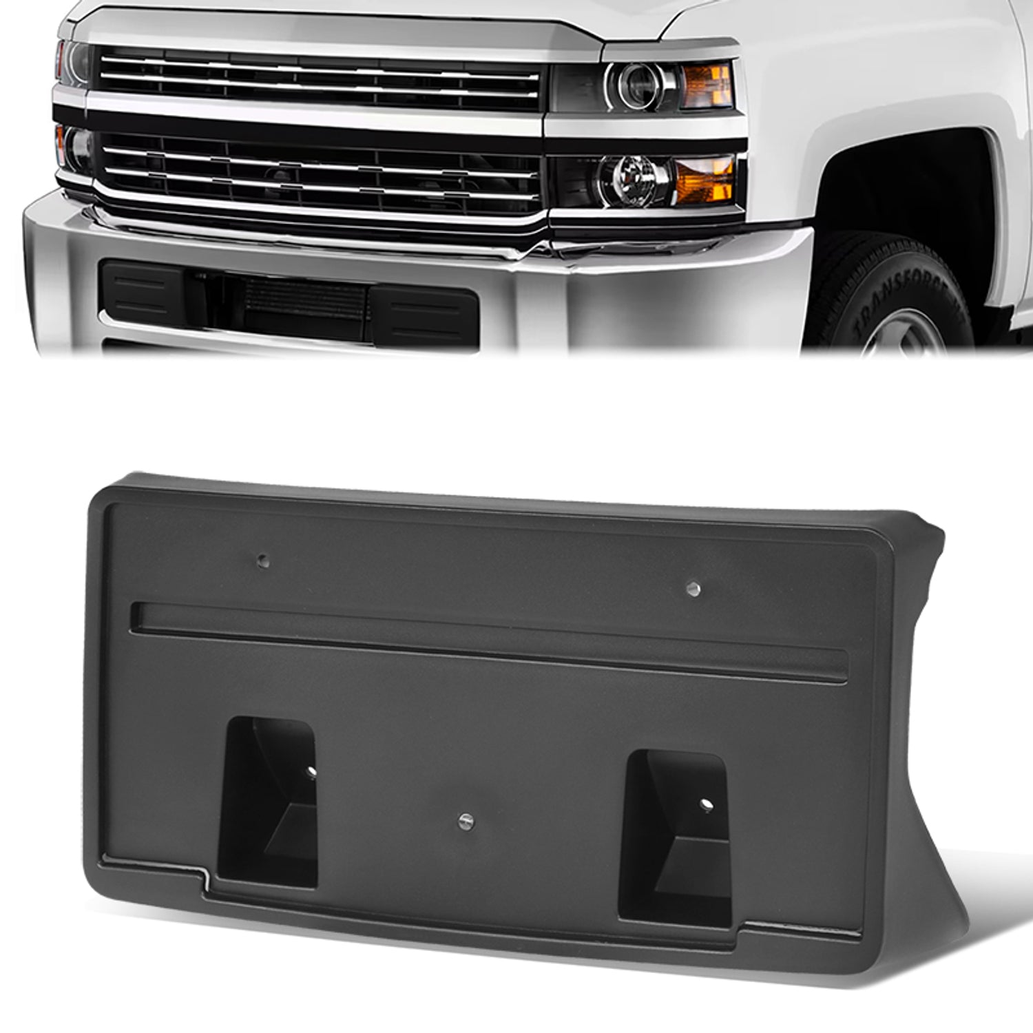 Factory Style Front License Plate Bracket <br> 15-19 Chevy Silverado 2500 3500 HD