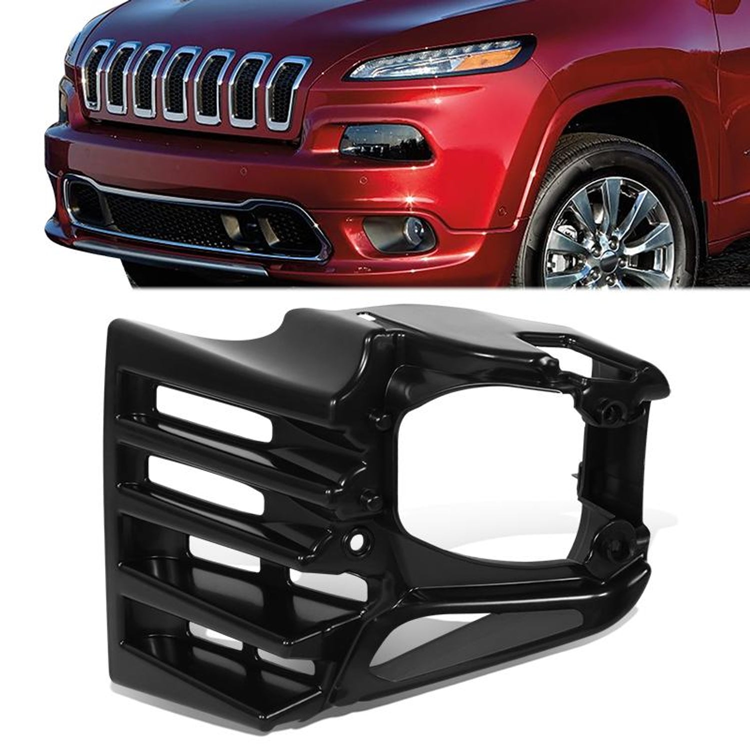 Front Right Side Fog Light Trim <br> 14-08 Jeep Cherokee Trailhawk