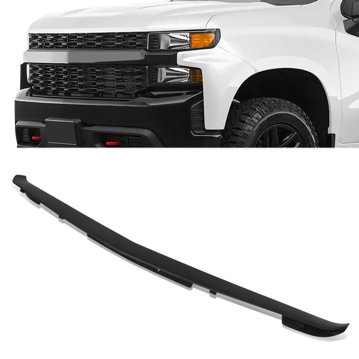 Front Bumper Fascia Upper Molding <br> 19-02 Chevrolet Silverado 1500