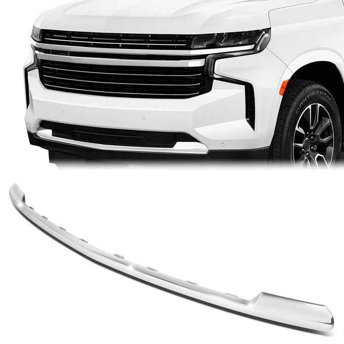 Front Lower Bumper Face Bar Trim Molding Chrome <br>21-24 Chevy Suburban Tahoe