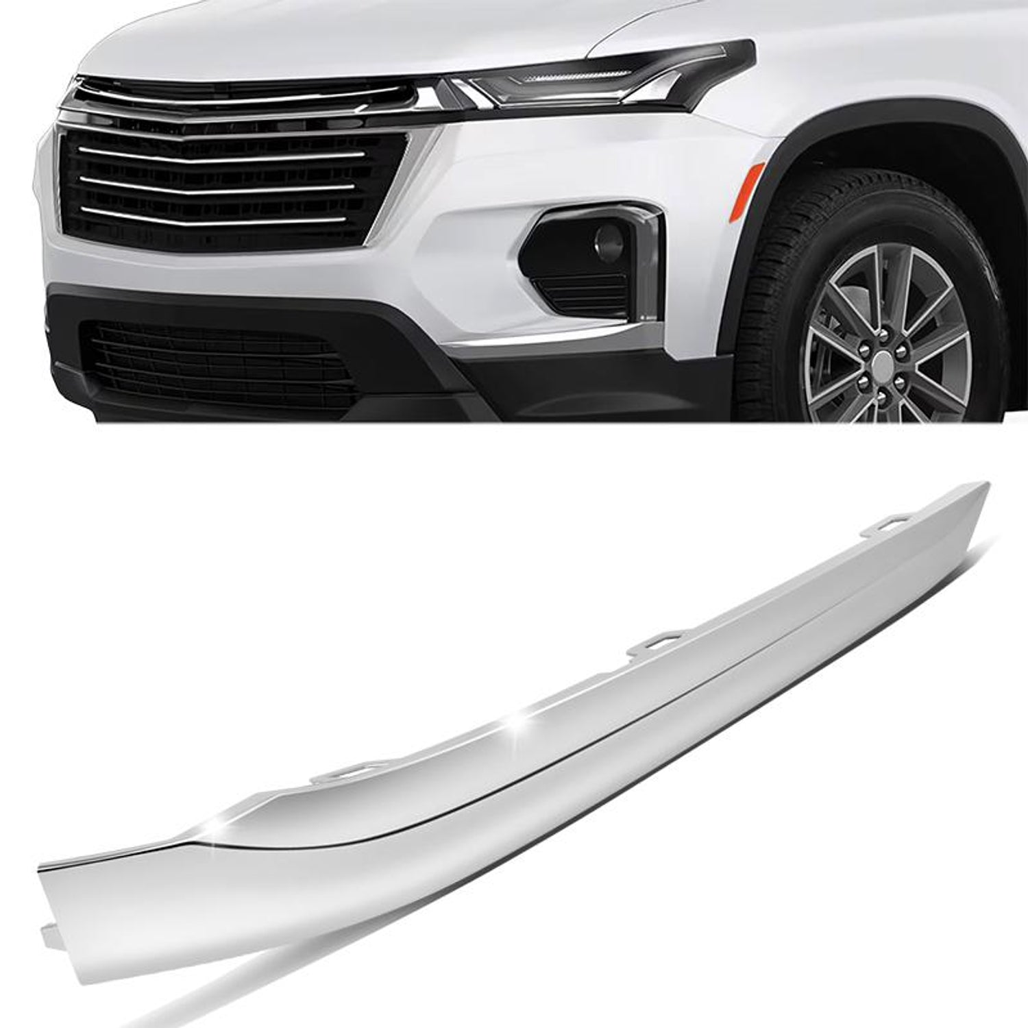 Front Right Side Fog Lamp Bezel Trim <br> 22-24 Chevrolet Traverse