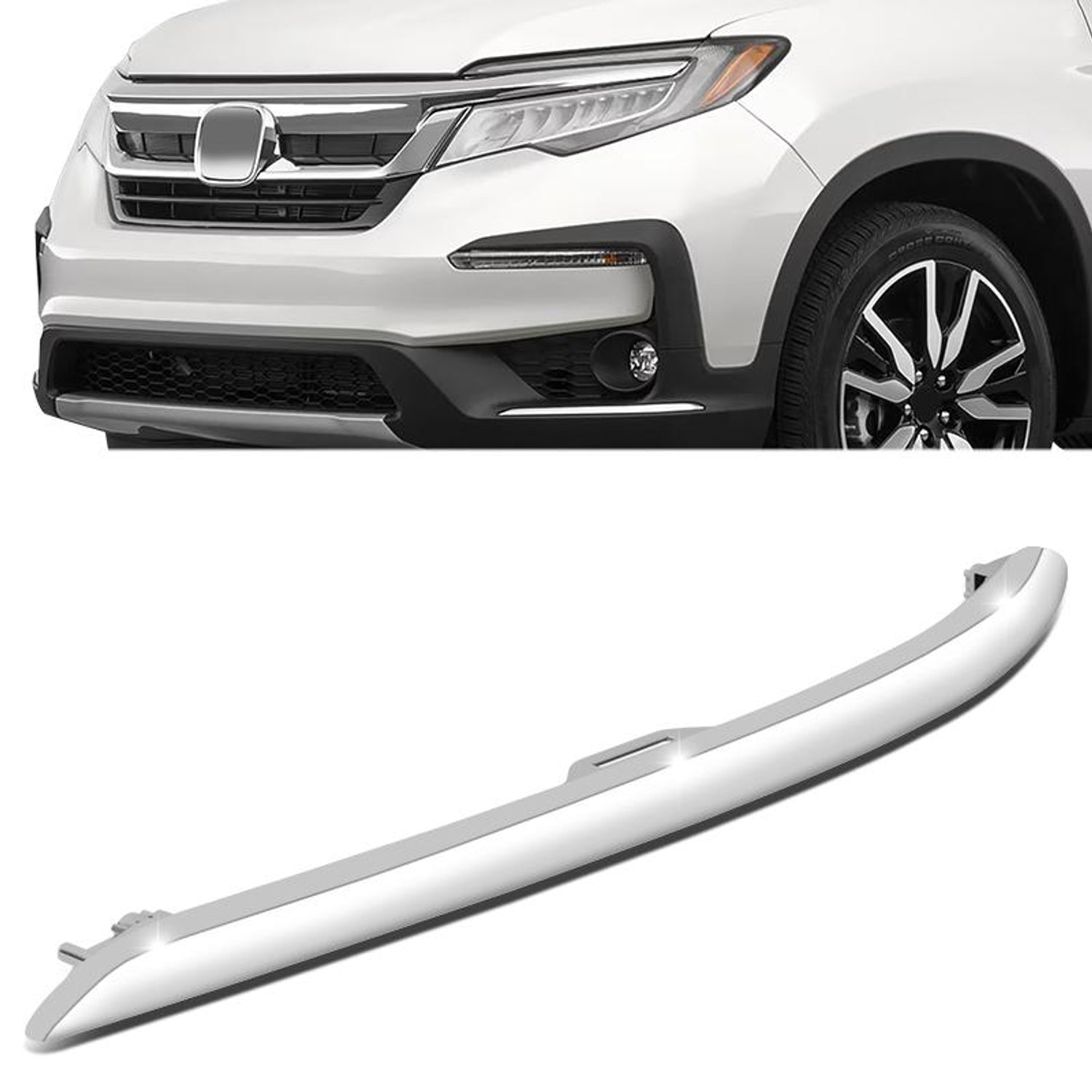 Front Left Side Bumper Molding Trim <br> 19-02 Honda Pilot