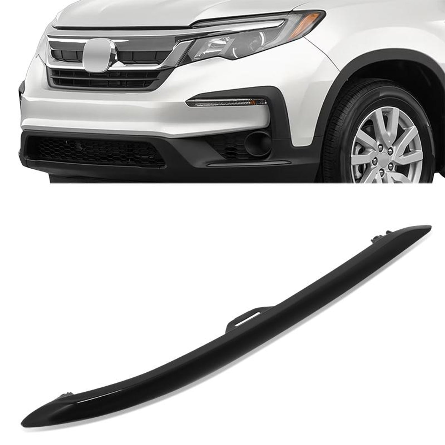 Front Right Side Bumper Modling Trim <br> 19-02 Honda Pilot