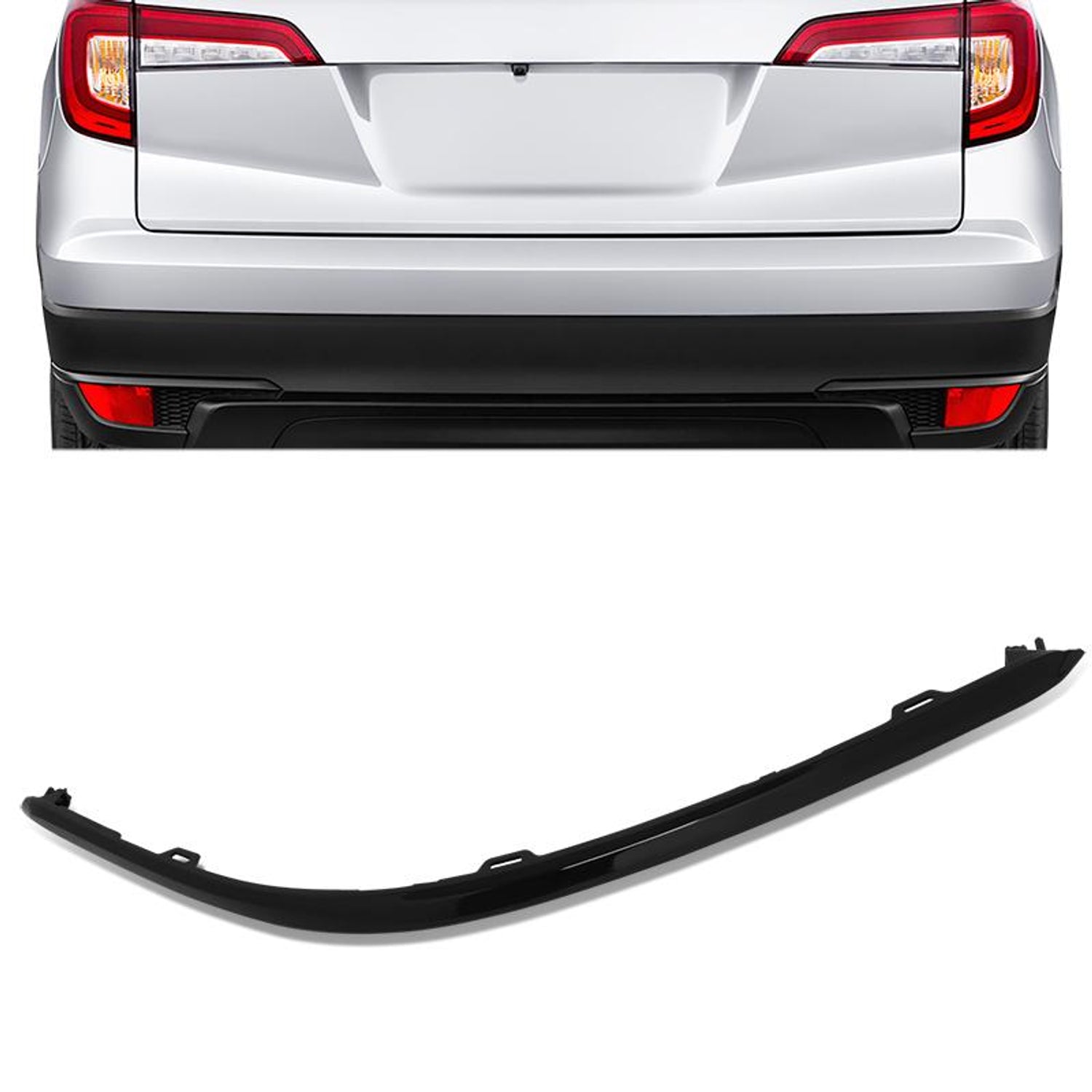 Rear Left Side Bumper Cover Molding Trim <br> 19-02 Honda Pilot
