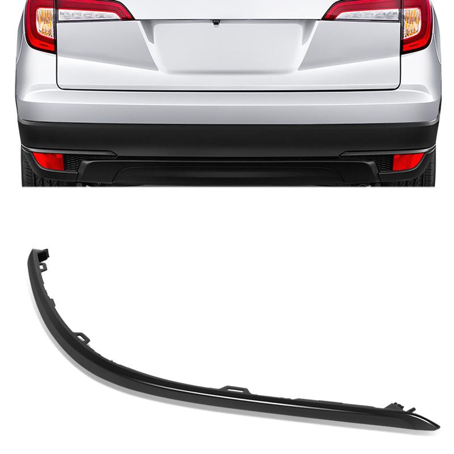 Rear Right Side Bumper Cover Molding Trim <br> 19-02 Honda Accord