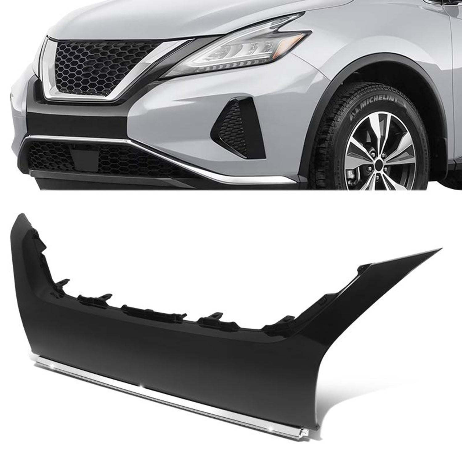 Front Bumper Cover Finish Panel Molding Trim <br> 19-03 Nissan Murano